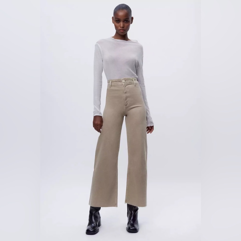 zara marine straight pants